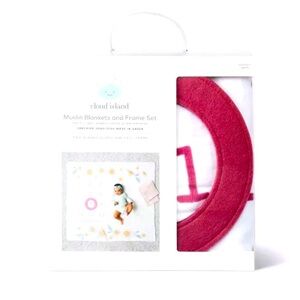 COULD ISLAND MUSLIN BLANKET & FRAME SET -PINK
(NEW WITH TAGS)